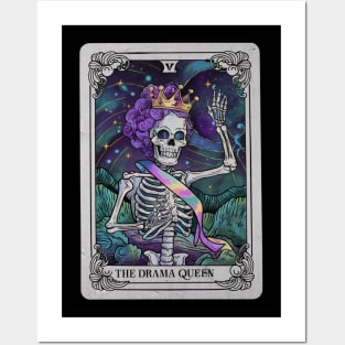 The Drama Queen Skeleton Tarot Card Sassy Sarcastic Funny Posters and Art